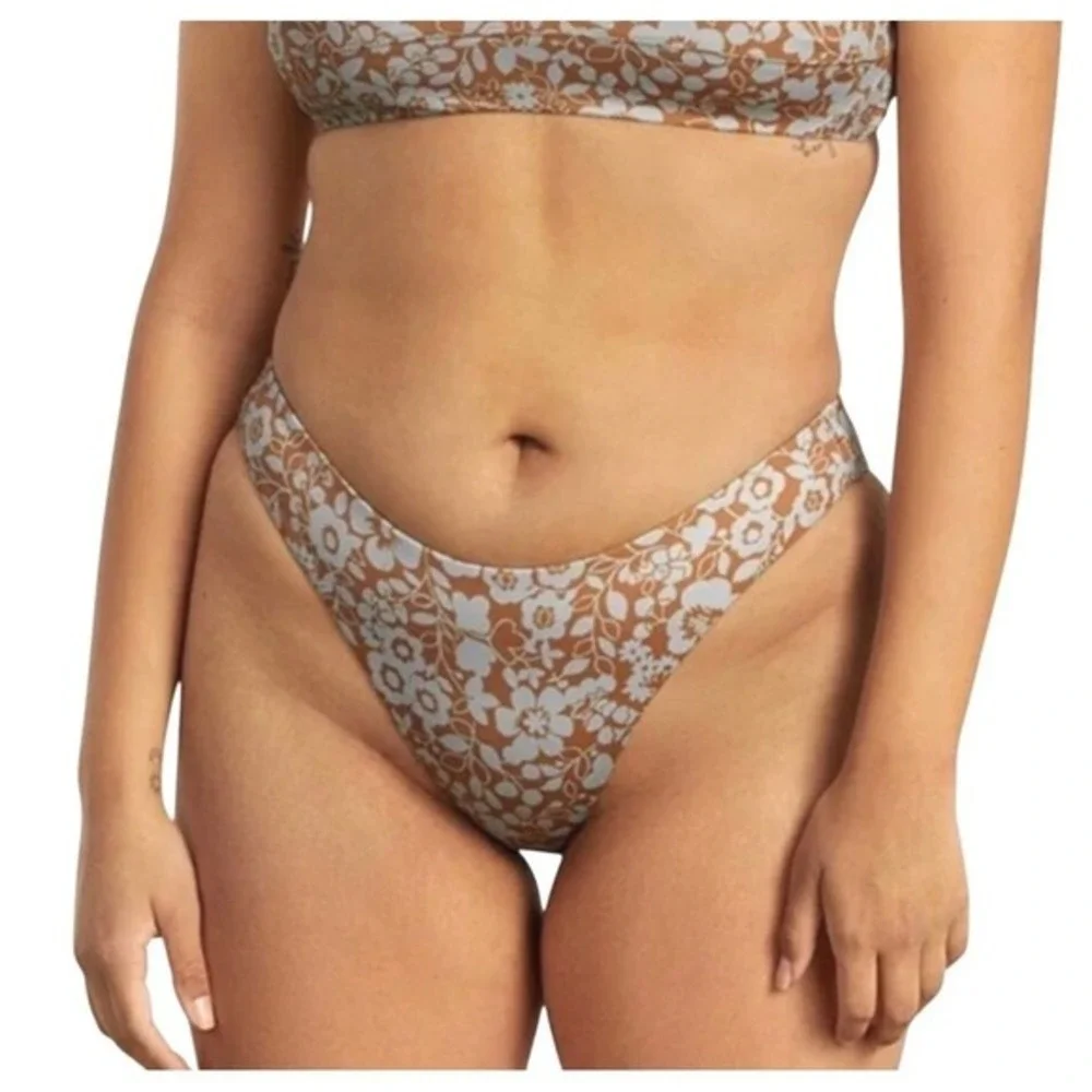 NWT Everlane High-Rise Hipster‎ Bikini Bottom Floral XL BOTTOMS ONLY